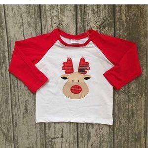 HoneydewUSA Long Sleeved Rudolph Raglan size 8